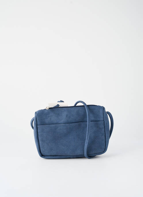 Sac multipoches forme rectangulaire bleu ZWEI femme