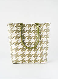 Sac poignée 2 anses de portée vert HANDED BY femme