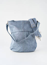 Sac fermeture zippée bleu clair ZWEI femme