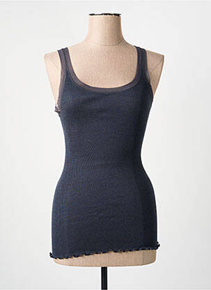 Top/caraco tissage côtelé gris FRALY femme