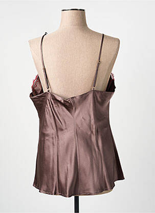 Top/caraco tissage satiné marron MARJOLAINE femme
