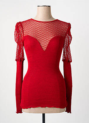 T-shirt manches longues manches longues rouge LISANZA femme
