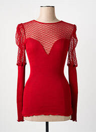 T-shirt manches longues manches longues rouge LISANZA femme