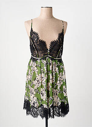 Nuisette/combinette col v noir MARJOLAINE femme