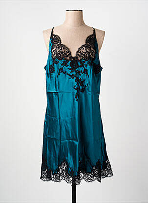 Nuisette/combinette effet matière satinée bleu MARJOLAINE femme