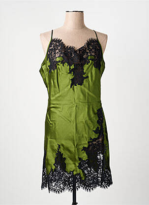Nuisette/combinette effet matière satinée vert MARJOLAINE femme