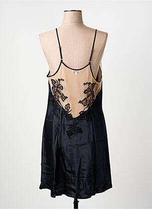 Nuisette/combinette effet matière satinée noir MARJOLAINE femme