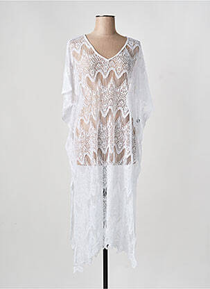 Robe de plage tissage crochet blanc PINK P femme