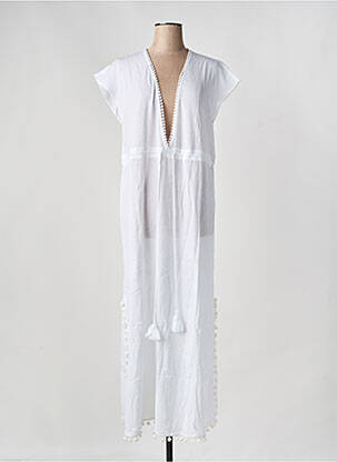 Robe de plage tissage crêpe blanc CYELL femme