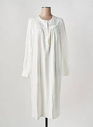 Chemise de nuit manches longues blanc LINCLALOR femme