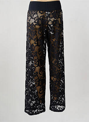 Pantalon droit taille élastique noir PAIN DE SUCRE femme