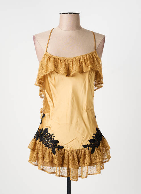 Nuisette/combinette effet matière satinée orange MARJOLAINE femme