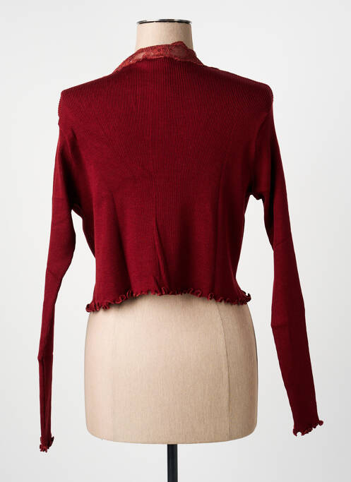 Gilet manches longues stretch rouge FRALY femme