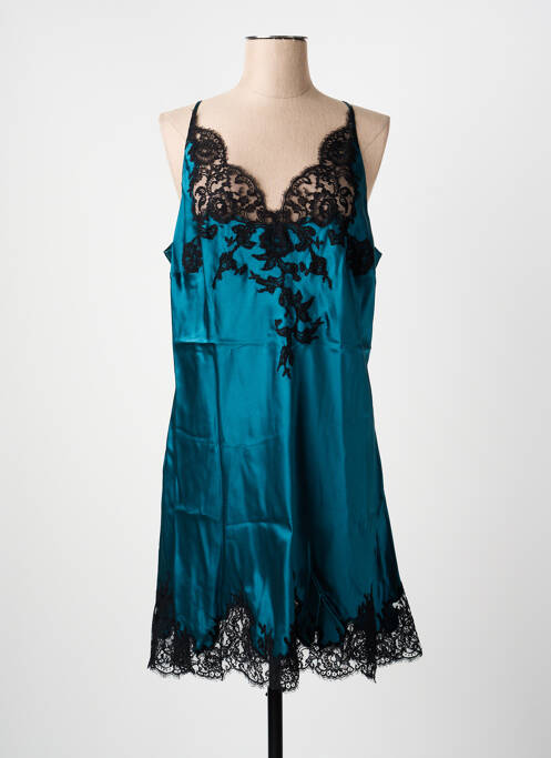 Nuisette/combinette effet matière satinée bleu MARJOLAINE femme