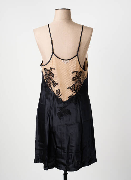 Nuisette/combinette effet matière satinée noir MARJOLAINE femme