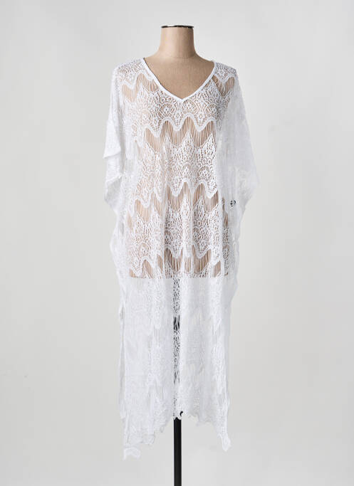 Robe de plage tissage crochet blanc PINK P femme