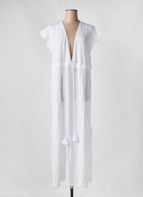 Robe de plage tissage crêpe blanc CYELL femme