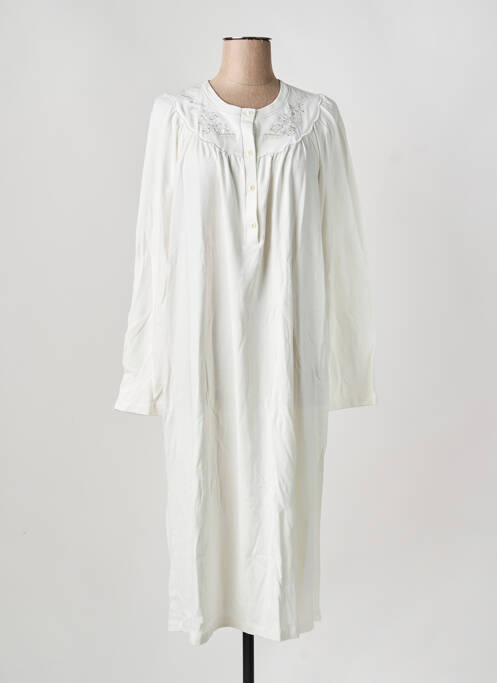 Chemise de nuit manches longues blanc LINCLALOR femme