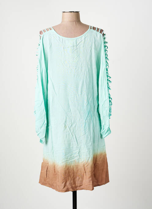 Robe mi-longue bleu PINK P femme