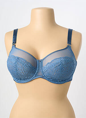 Soutien-gorge légère et transparente haut soutien-gorge emboitant bleu CHANTELLE femme