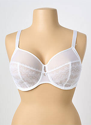 Soutien-gorge broderie haut soutien-gorge emboitant blanc CHANTELLE femme