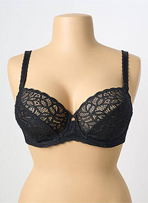 Soutien-gorge effet matière satinée haut soutien-gorge emboitant noir WACOAL femme