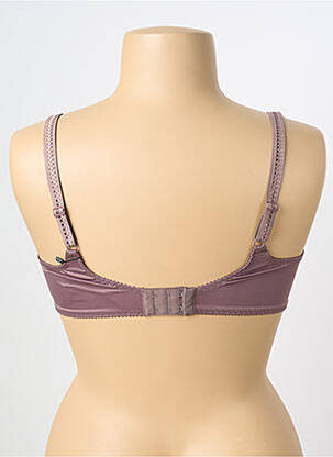 Soutien-gorge effet matière satinée haut soutien-gorge emboitant marron EMPREINTE femme