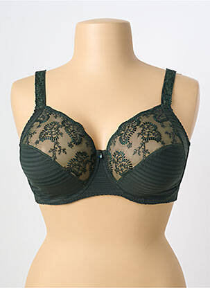 Soutien-gorge effet matière satinée haut soutien-gorge emboitant vert LOUISA BRACQ femme