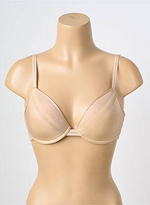 Soutien-gorge effet matière satinée haut soutien-gorge moulé chair CHANTELLE femme