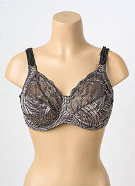 Soutien-gorge effet matière satinée haut soutien-gorge emboitant noir LOUISA BRACQ femme
