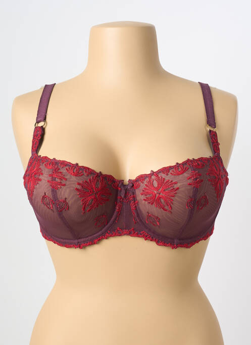 Soutien-gorge légère et transparente haut soutien-gorge emboitant rouge CHANTELLE femme