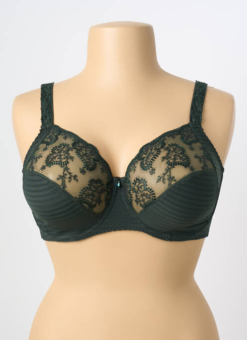 Soutien-gorge effet matière satinée haut soutien-gorge emboitant vert LOUISA BRACQ femme
