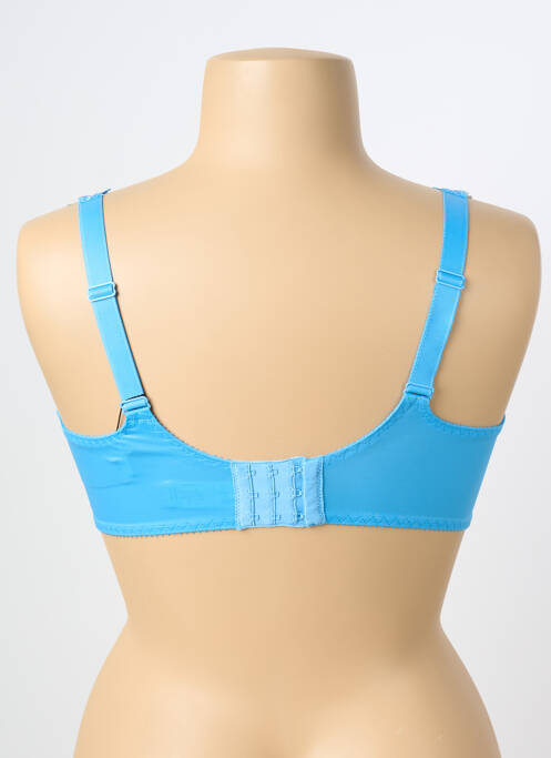 Soutien-gorge effet matière satinée haut soutien-gorge emboitant bleu EMPREINTE femme