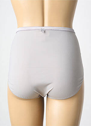 Culotte haute tissage satiné gris SECRET D'EVA femme
