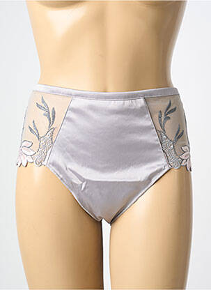 Culotte effet matière satinée gris SECRET D'EVA femme
