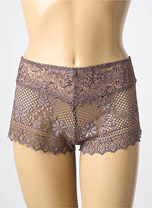 Shorty stretch marron EMPREINTE femme
