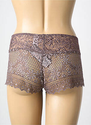 Shorty stretch marron EMPREINTE femme