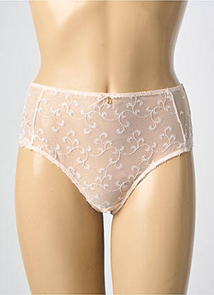 Culotte haute effet matière satinée rose EMPREINTE femme
