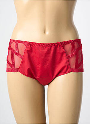 Shorty tissage satiné rouge LOUISA BRACQ femme