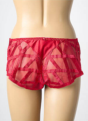Shorty tissage satiné rouge LOUISA BRACQ femme