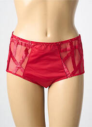 Shorty effet matière satinée rouge LOUISA BRACQ femme