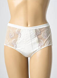 Culotte haute tissage satiné blanc SECRET D'EVA femme