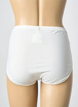 Culotte haute tissage satiné blanc SECRET D'EVA femme