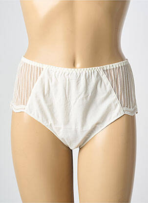 Culotte tissage satiné beige LOUISA BRACQ femme