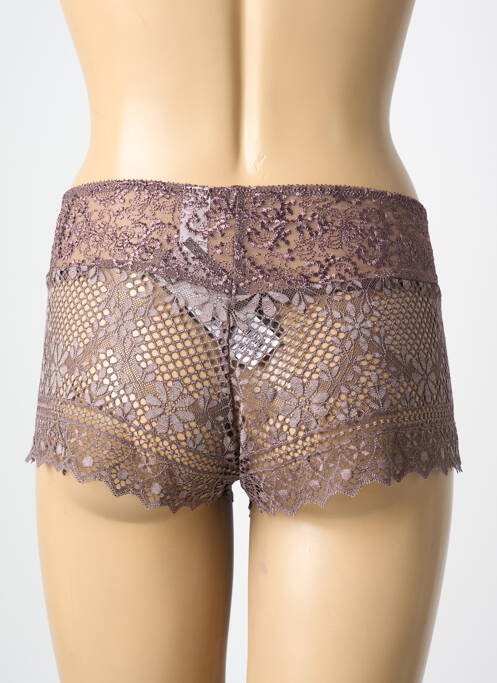 Shorty stretch marron EMPREINTE femme