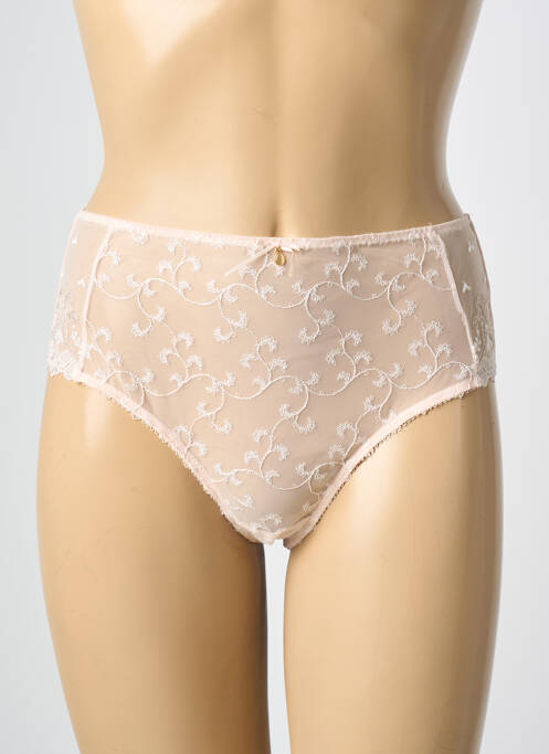 Culotte haute effet matière satinée rose EMPREINTE femme