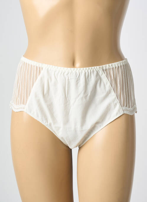 Culotte tissage satiné beige LOUISA BRACQ femme