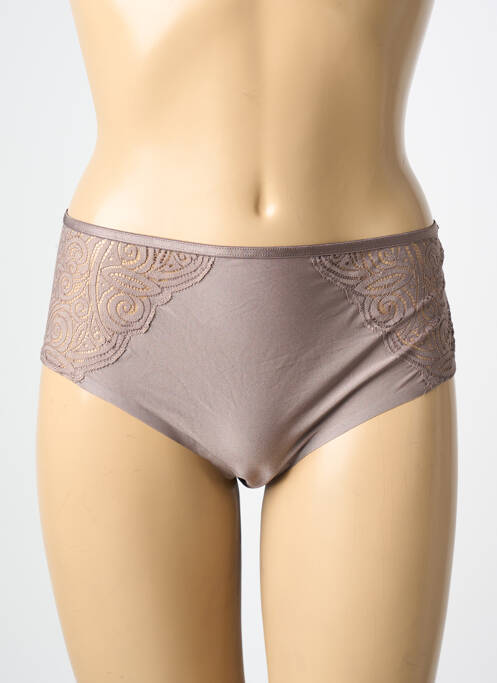 Culotte tissage satiné marron CHANTELLE femme