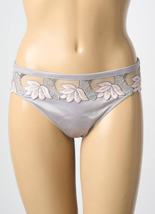 Tanga argent SECRET D'EVA femme
