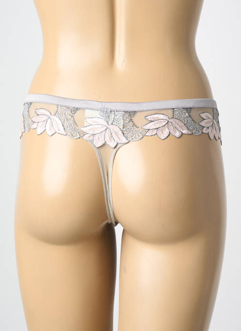 Tanga argent SECRET D'EVA femme